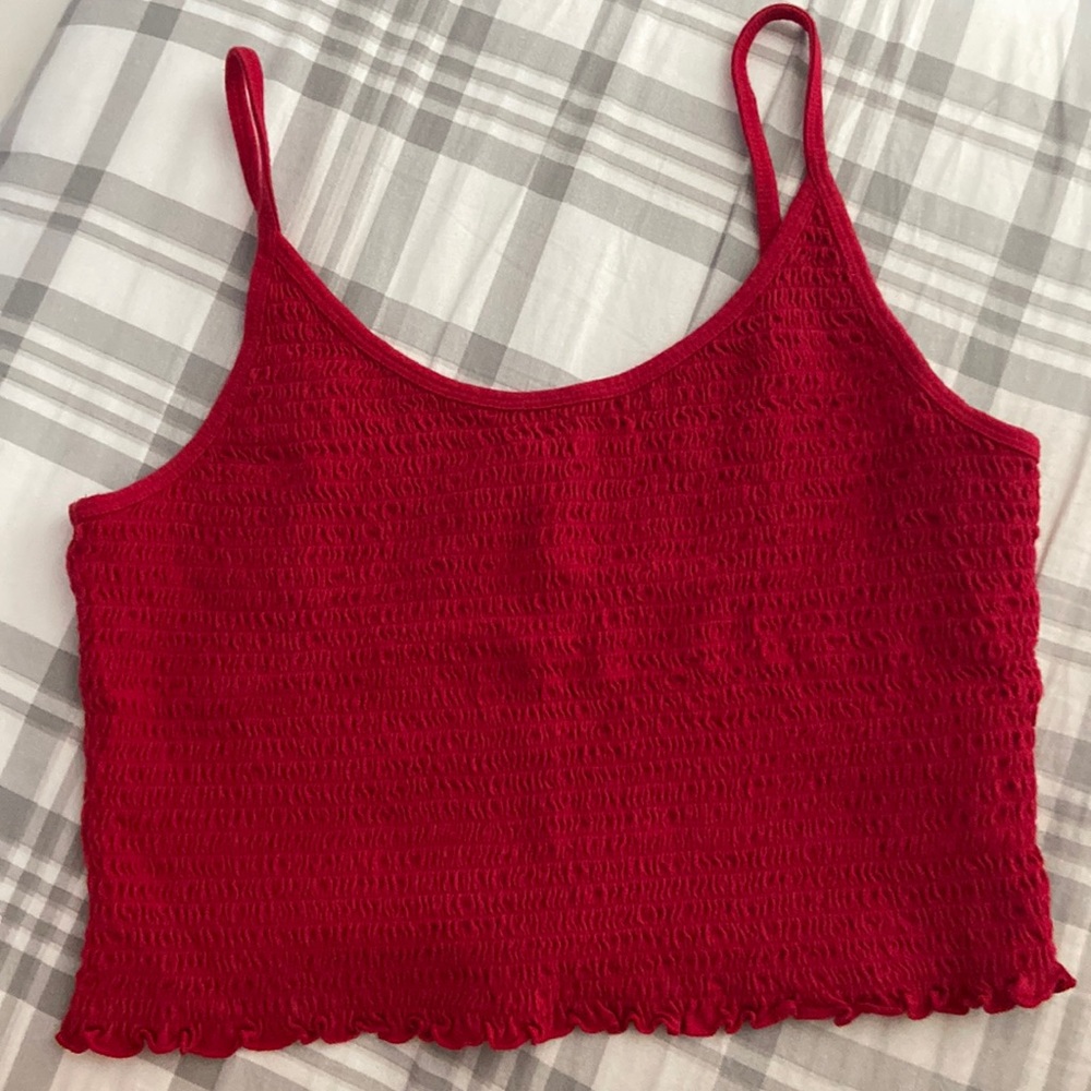 Red crop top
